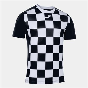 Joma Flag II Short Sleeve Shirt - Black/White