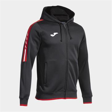 Joma Olimpiada Full Zip Hooded Jacket - Black/Red