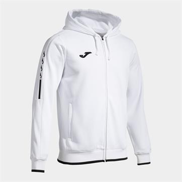 Joma Olimpiada Full Zip Hooded Jacket - White/Black