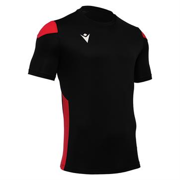 Macron Polis Short Sleeve Shirt - Black/red