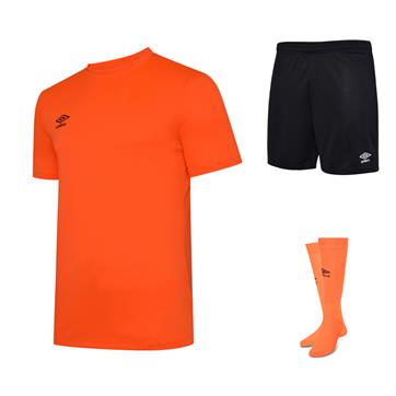 Umbro Club Full Kit Bundle of 15 (Short Sleeve) - Shocking Orange
