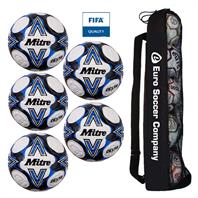 Tube of 5 Mitre Delta One FIFA Quality Match Football (4,5)