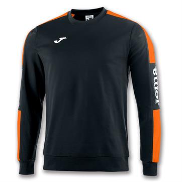 Joma Champion IV Poly Sweatshirt **DISCONTINUED** - Black/Orange