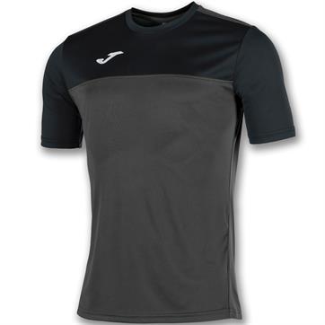 Joma Winner Short Sleeve Poly Shirt - Anthracite/Black