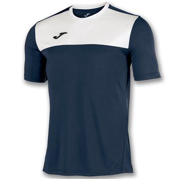 Joma Winner Short Sleeve Poly Shirt - Dark Navy/White