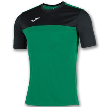 Joma Winner Short Sleeve Poly Shirt - Green/Black