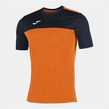 Joma Winner Short Sleeve Poly Shirt - Orange/Black
