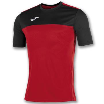 Joma Winner Short Sleeve Poly Shirt - Red/Black