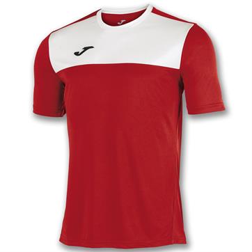 Joma Winner Short Sleeve Poly Shirt - Red/White