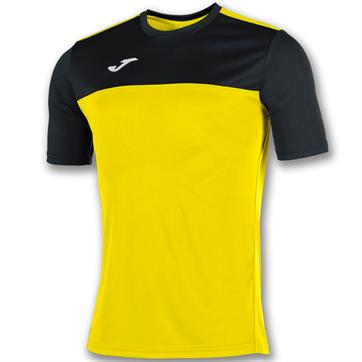 Joma Winner Short Sleeve Poly Shirt - Yellow/Black