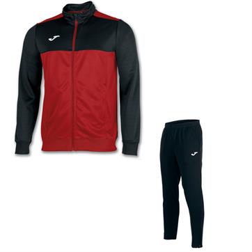 Joma Winner Full Poly Tracksuit - Red/Black