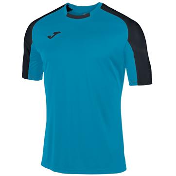 Joma Essential Short Sleeve Shirt **DISCOUNTED** - Caneel Bay/Black