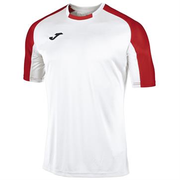 Joma Essential Short Sleeve Shirt **DISCOUNTED** - White/Red