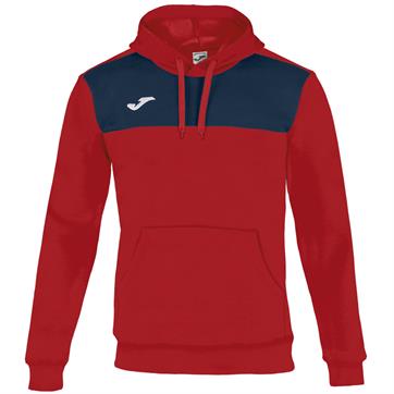 Joma Winner Cotton Hooded Sweatshirt - Red/Dark Navy