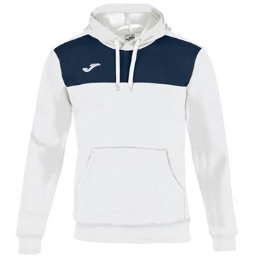 Joma Winner Cotton Hooded Sweatshirt - White/Dark Navy