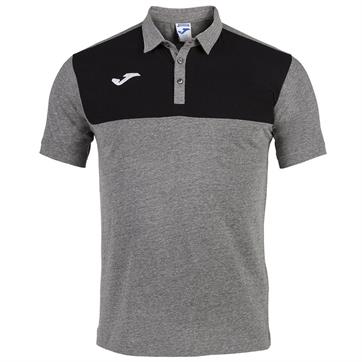 Joma Winner Cotton Polo Shirt **DISCONTINUED** - Melange/Black