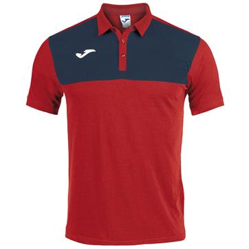 Joma Winner Cotton Polo Shirt **DISCONTINUED** - Red/Dark Navy