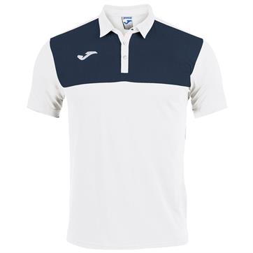 Joma Winner Cotton Polo Shirt **DISCONTINUED** - White/Dark Navy