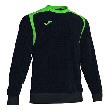 Joma Champion V Roundneck Sweat **DISCONTINUED** - Black/Fluo Green