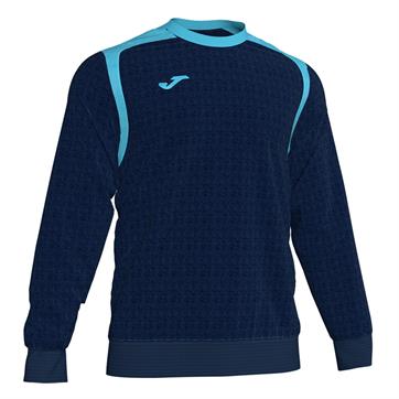 Joma Champion V Roundneck Sweat **DISCONTINUED** - Dark Navy/Fluo Turquoise