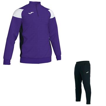Joma Crew III Half Zip Poly Suit **DISCONTINUED** - Purple/White/Black