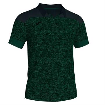 Joma Winner II Cotton Polo Shirt **DISCONTINUED** - Green Melange/Black
