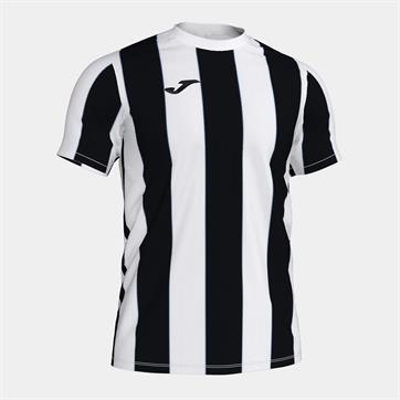 Joma Inter Stripe Short Sleeve Shirt - Black/White