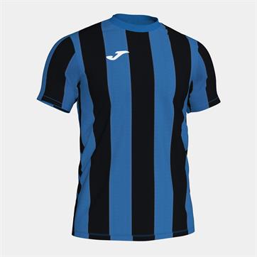Joma Inter Stripe Short Sleeve Shirt - Royal/Black