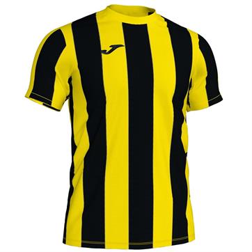 Joma Inter Stripe Short Sleeve Shirt - Yellow/Black