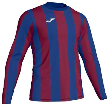 Joma Inter Stripe Long Sleeve Shirt - Blue/Burgundy