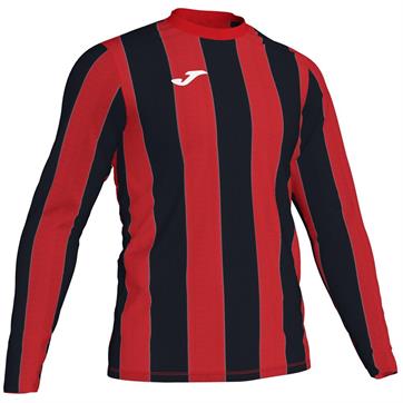 Joma Inter Stripe Long Sleeve Shirt - Red/Black