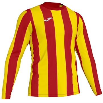 Joma Inter Stripe Long Sleeve Shirt - Red/Yellow