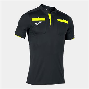 Joma Respect II Referee S/S Shirt - Black/Yellow