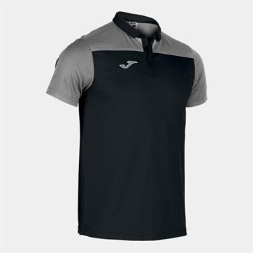 Joma Hobby II Polo Shirt - Black/Grey