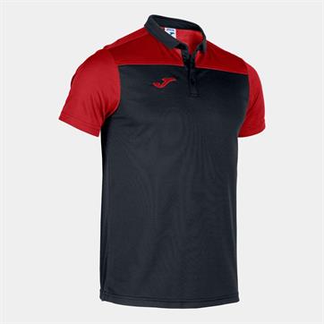 Joma Hobby II Polo Shirt - Black/Red
