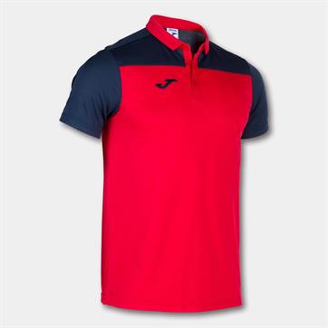 Joma Hobby II Polo Shirt - Red/Navy