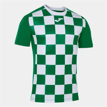 Joma Flag II Short Sleeve Shirt - Green/White