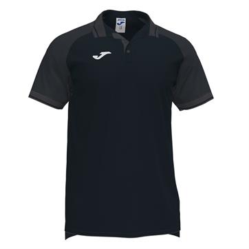 Joma Essential II Polo Shirt **Last Year Of Supply** - Black/Anthracite