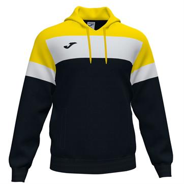 Joma Crew IV Poly Cotton Hoody *Last Year Of Supply* - Black/Yellow/White