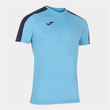 Joma Academy III Short Sleeve Shirt - Fluo Turquoise/Dark Navy