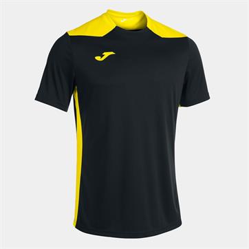 Joma Championship VI Short Sleeve Shirt - Black/Yellow