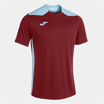 Joma Championship VI Short Sleeve Shirt - Burgundy/Sky