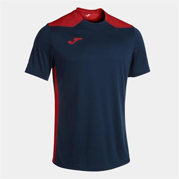 Joma Championship VI Short Sleeve Shirt - Navy/Red