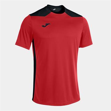 Joma Championship VI Short Sleeve Shirt - Red/Black