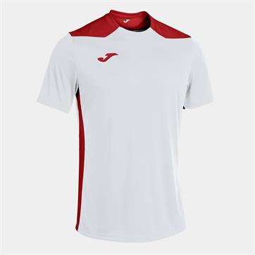 Joma Championship VI Short Sleeve Shirt - White/Red