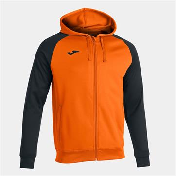 Joma Academy IV Full Zip Hooded Jacket - Orange/Black