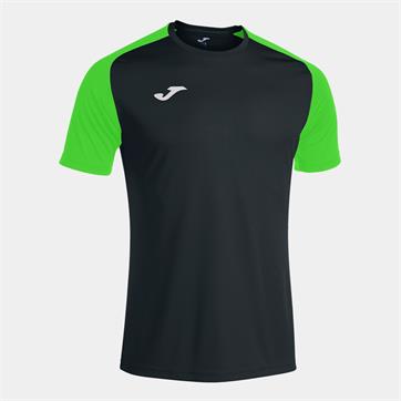 Joma Academy IV Short Sleeve Shirt - Black/Fluo Green