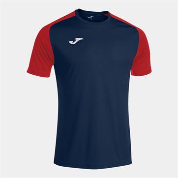 Joma Academy IV Short Sleeve Shirt - Navy/Red