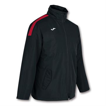 Joma Trivor Bench Rain Jacket (Fleece Lined) - Black/Red