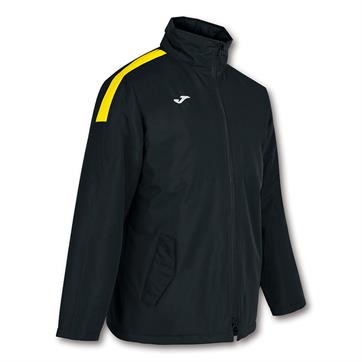 Joma Trivor Bench Rain Jacket (Fleece Lined) - Black/Yellow